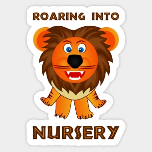 Roaring Into Nursery (Cartoon Lion) Sticker